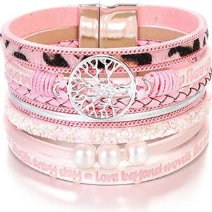 Tree of life leather wrap bracelet